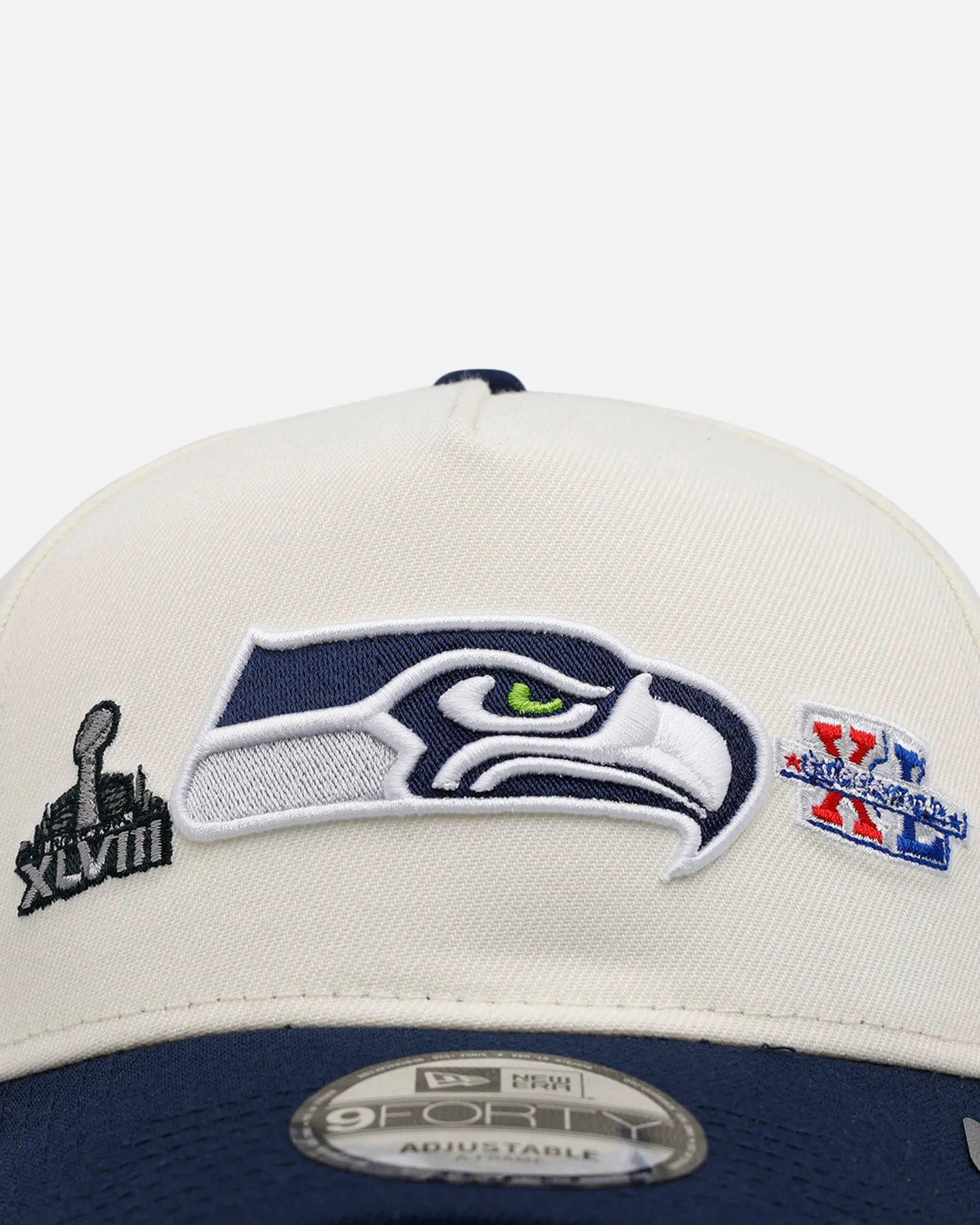 New Era Seattle Seahawks 'Super Bowl Logos' 9FORTY A-Frame Snapback Chrome sold by Culture Kings product image thumbnail 5