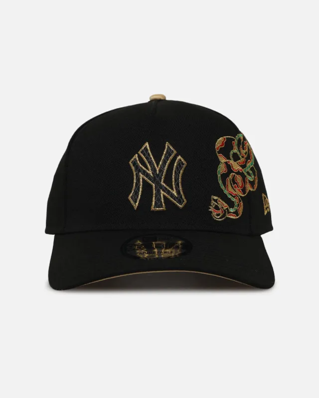 New Era New York Yankees 'Year Of The Snake' 9FORTY A-Frame Snapback Black/Gold sold by Culture Kings