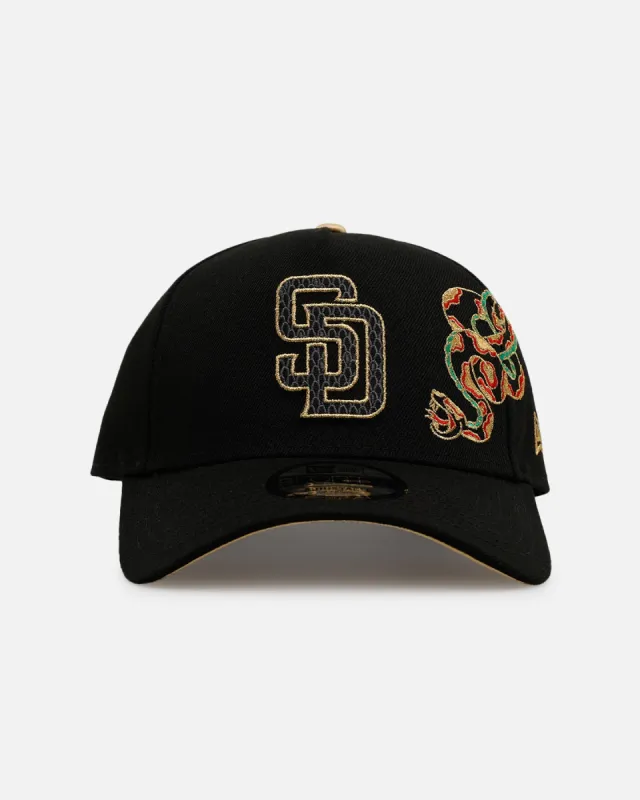 New Era San Diego Padres 'Year Of The Snake' 9FORTY A-Frame Snapback Black/Gold sold by Culture Kings