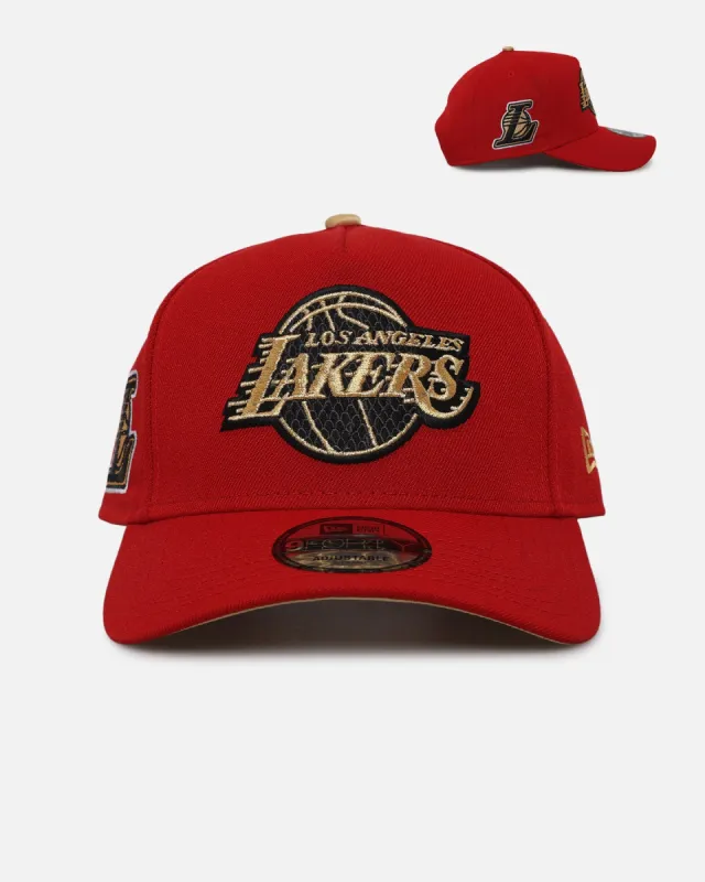 New Era Los Angeles Lakers 'Year Of The Snake' 9FORTY A-Frame Snapback Red/Gold sold by Culture Kings