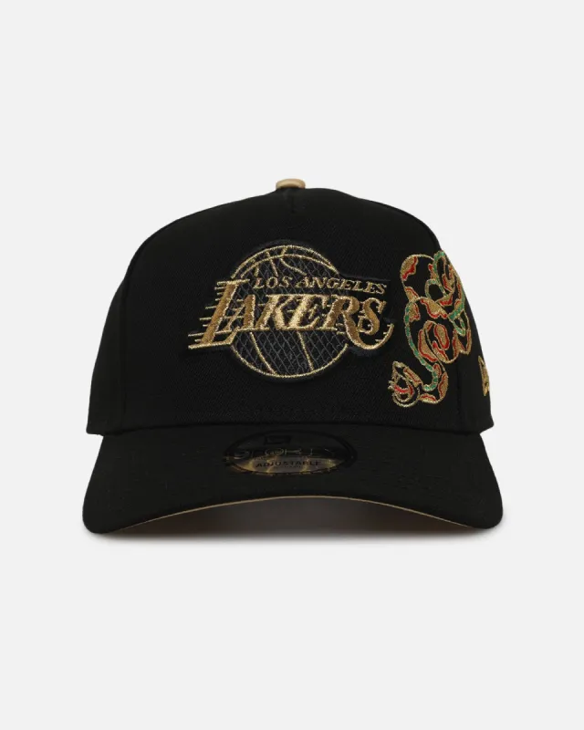 New Era Los Angeles Lakers 'Year Of The Snake' 9FORTY A-Frame Snapback Black/Gold sold by Culture Kings