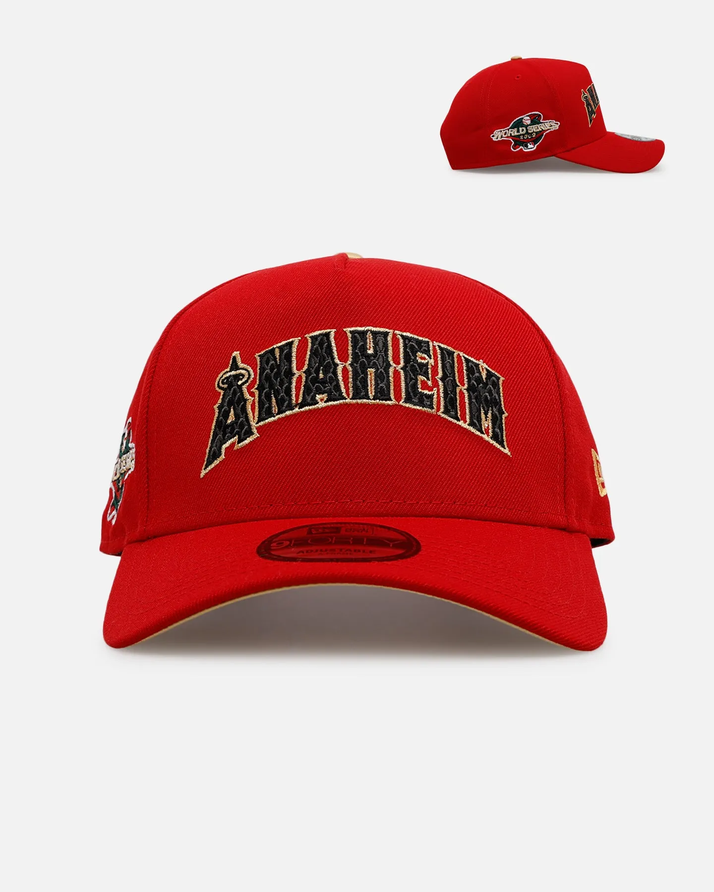 New Era Anaheim Angels 'Year Of The Snake' 9FORTY A-Frame Snapback Red/Gold sold by Culture Kings