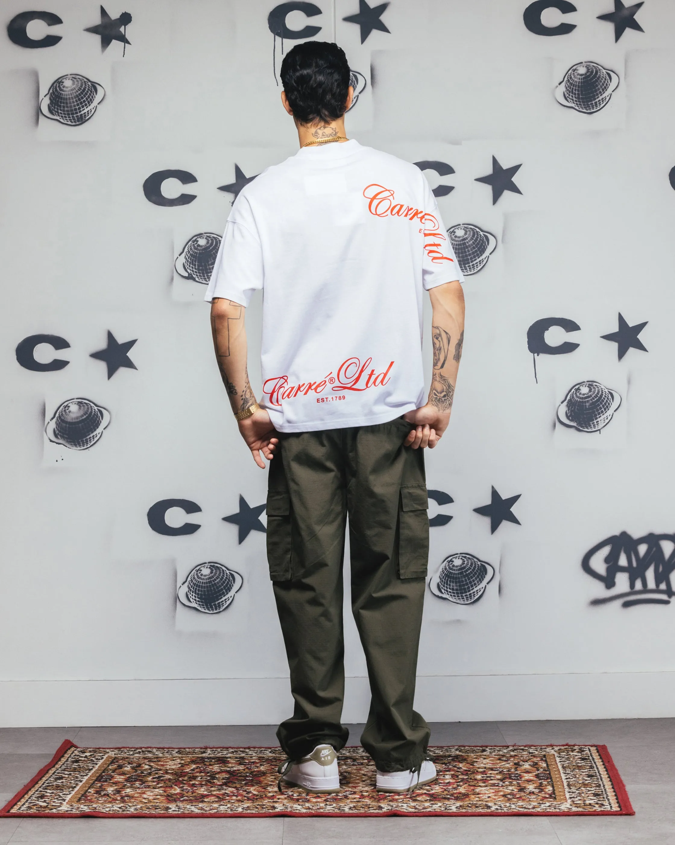 Carre Side Script Oversized T-Shirt White/Red sold by Culture Kings product image thumbnail 3