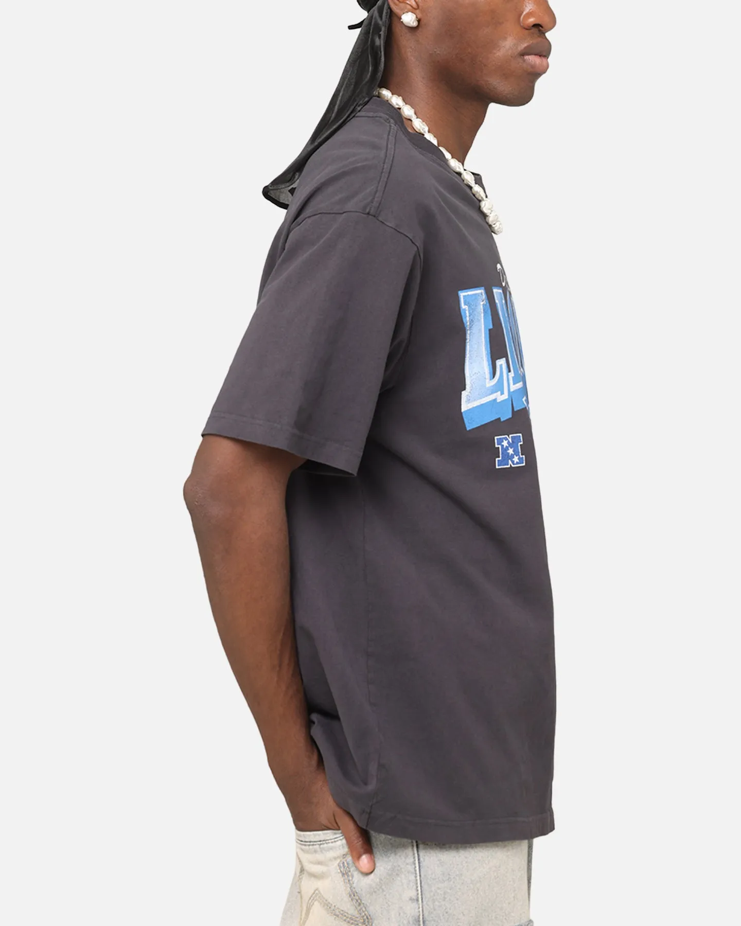 Mitchell & Ness Detroit Lions Arch T-Shirt Faded Black sold by Culture Kings product image thumbnail 4