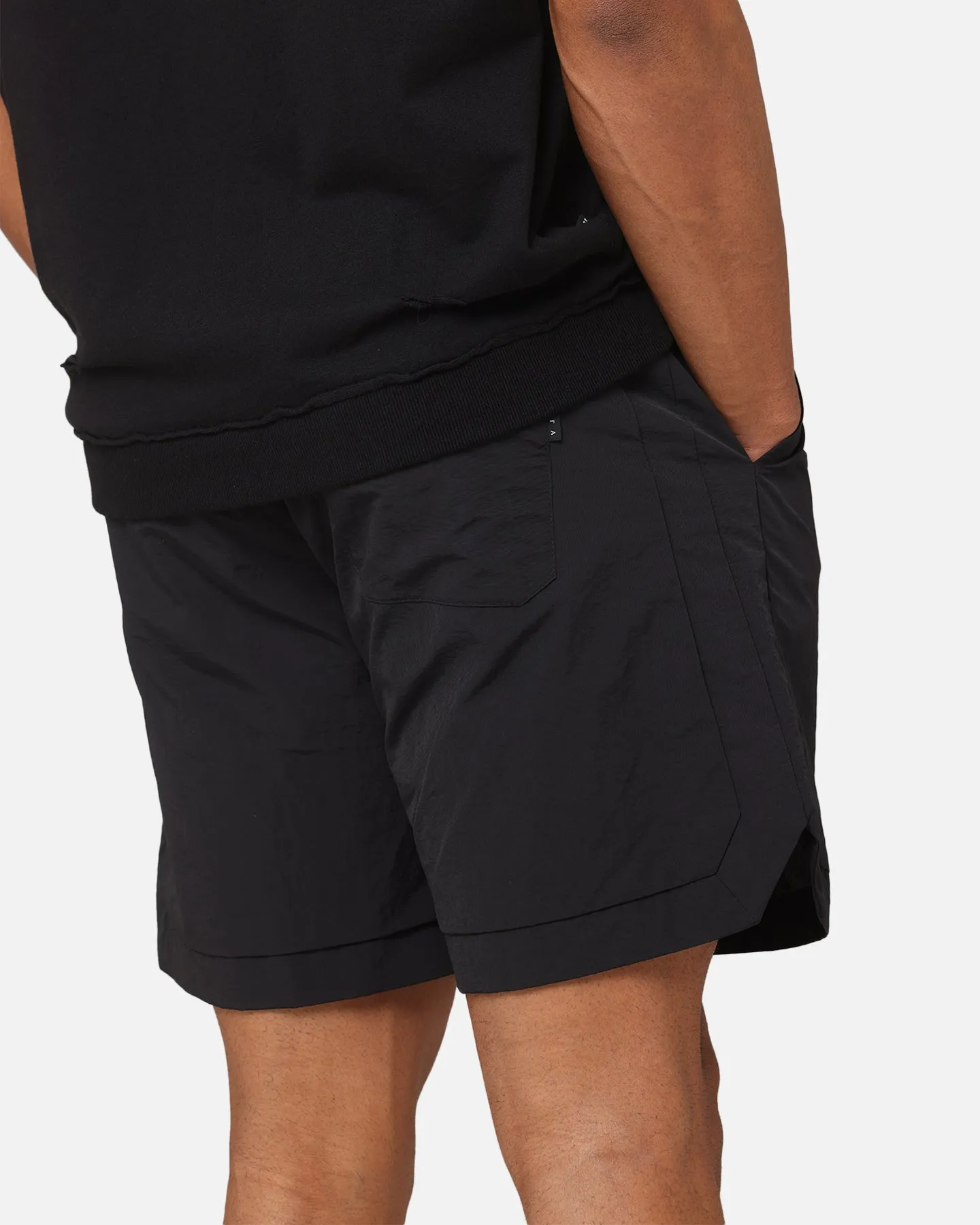 Saint Morta Gothic Monogram Nylon Shorts Black sold by Culture Kings product image thumbnail 4