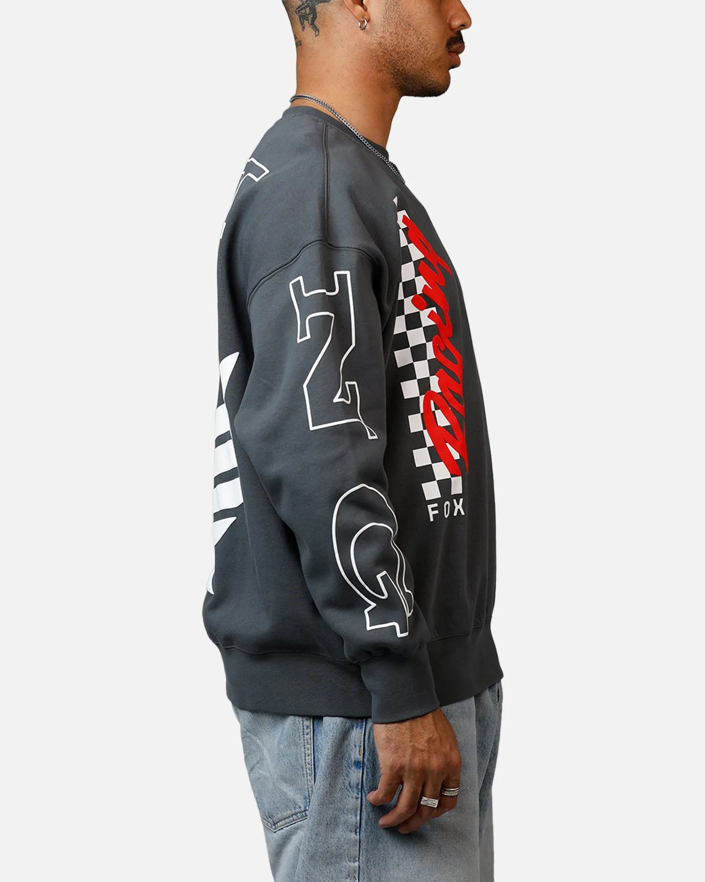 Fox Racing Honda Oversized Fleece Crewneck Dark Grey sold by Culture Kings product image thumbnail 4
