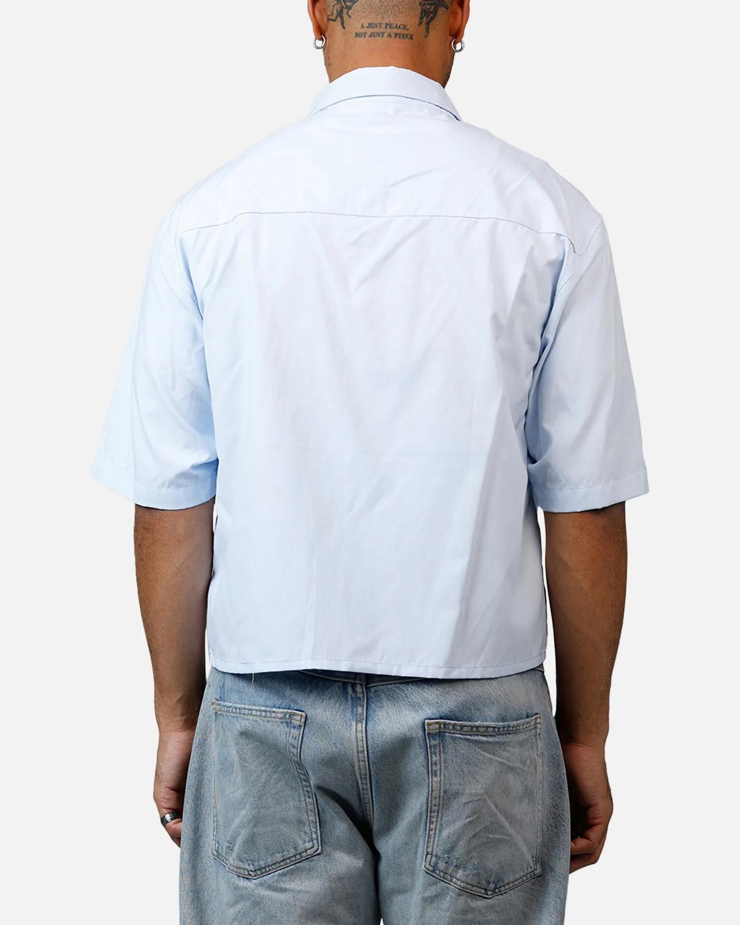 MNML Cropped Short Sleeve Shirt Light Blue sold by Culture Kings product image thumbnail 2