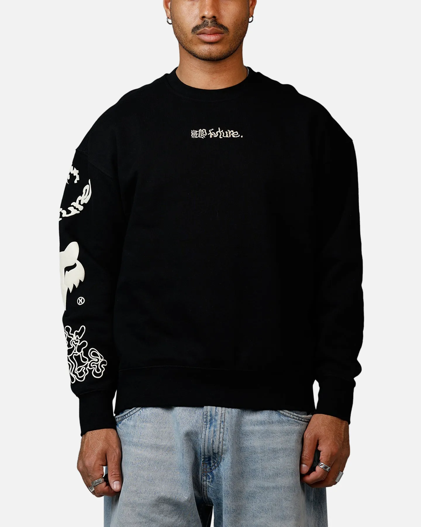 Fox Racing Hello Future Oversized Crewneck Black sold by Culture Kings product image thumbnail 2