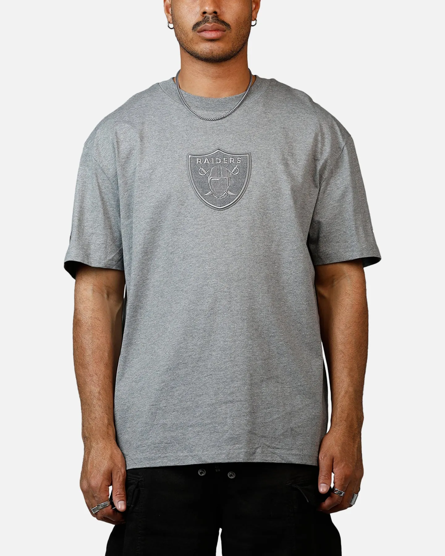 Pro Standard Las Vegas Raiders Reverse French Terry T-Shirt Grey sold by Culture Kings