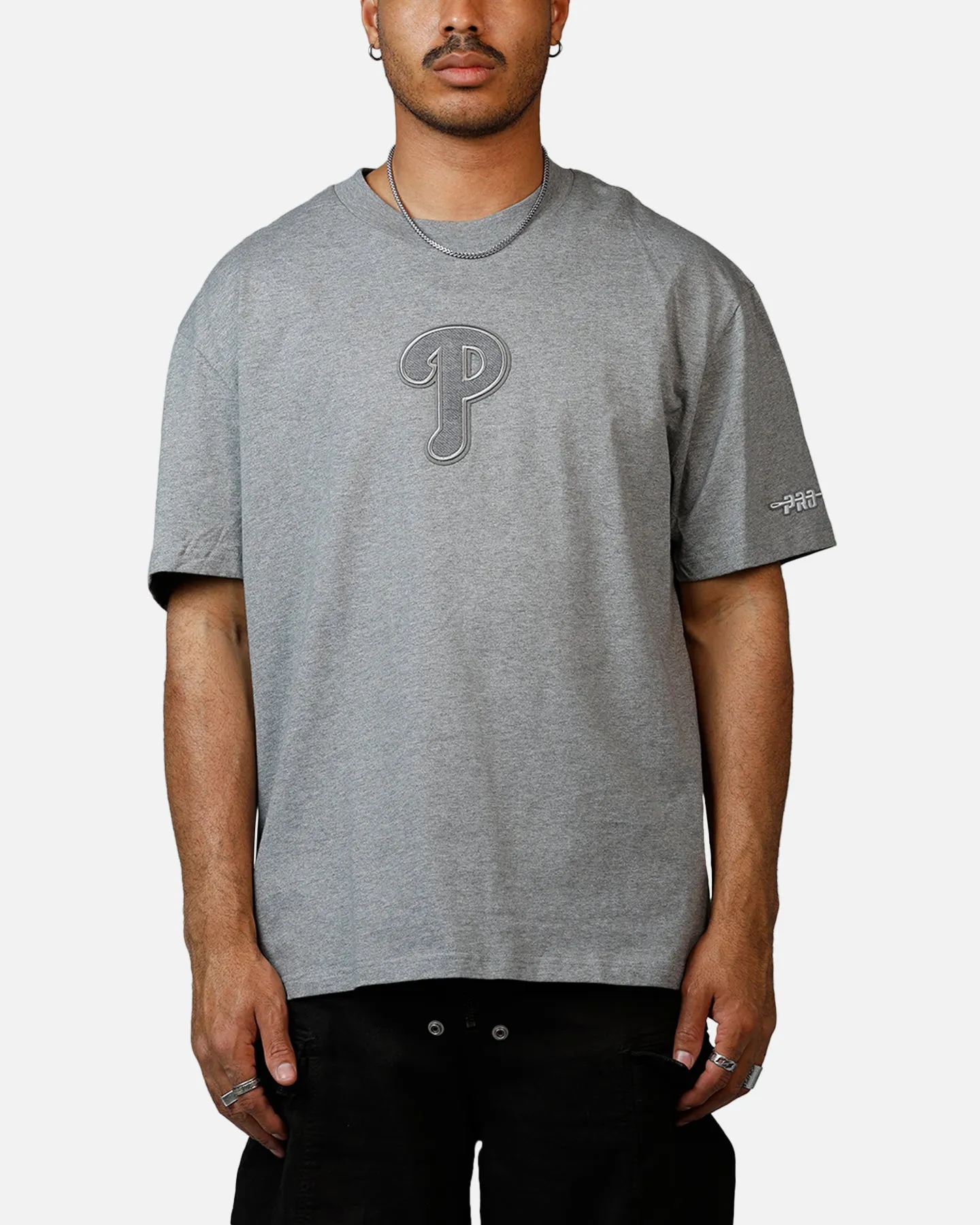 Pro Standard Philadelphia Phillies Reverse French Terry T-Shirt Grey sold by Culture Kings