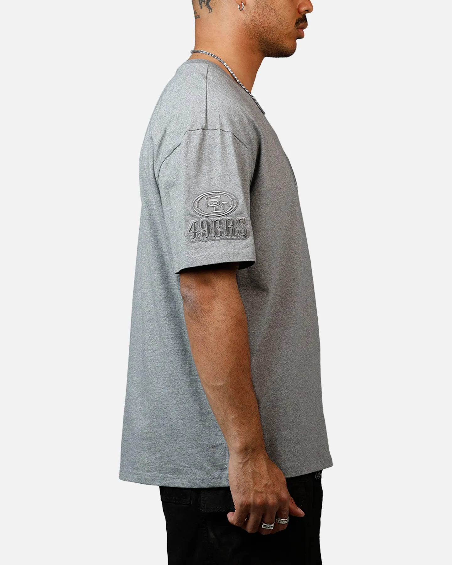Pro Standard San Francisco 49ers Reverse French Terry T-Shirt Grey sold by Culture Kings product image thumbnail 4