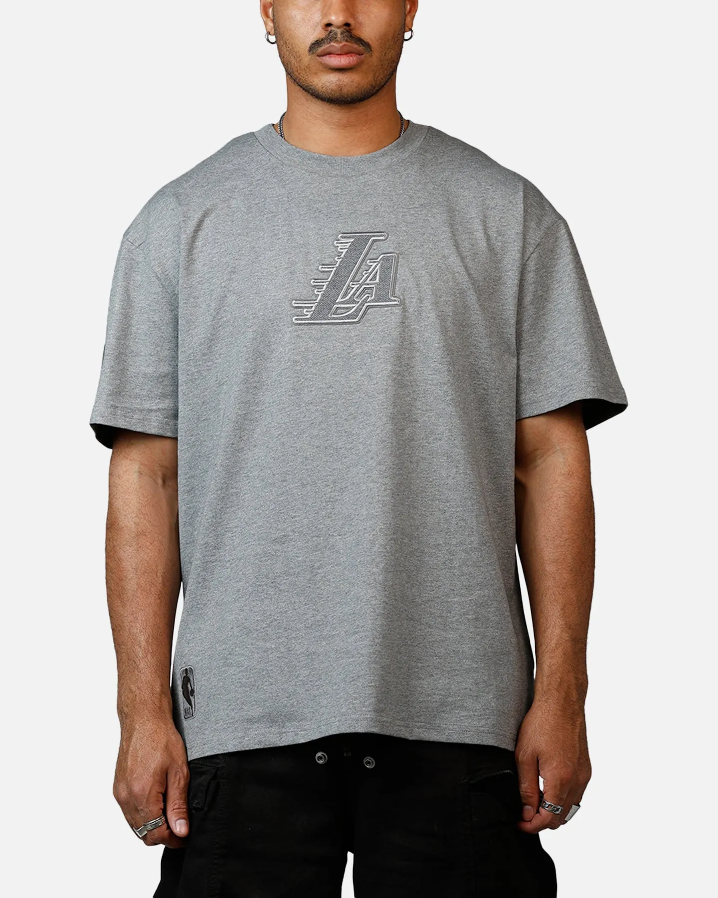Pro Standard Los Angeles Lakers Reverse French Terry T-Shirt Grey sold by Culture Kings
