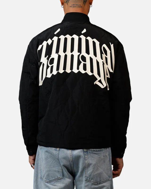 Criminal Damage Quilted Bomber Black sold by Culture Kings