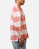 Criminal Damage Embroidered Flannel Shirt Pink sold by Culture Kings