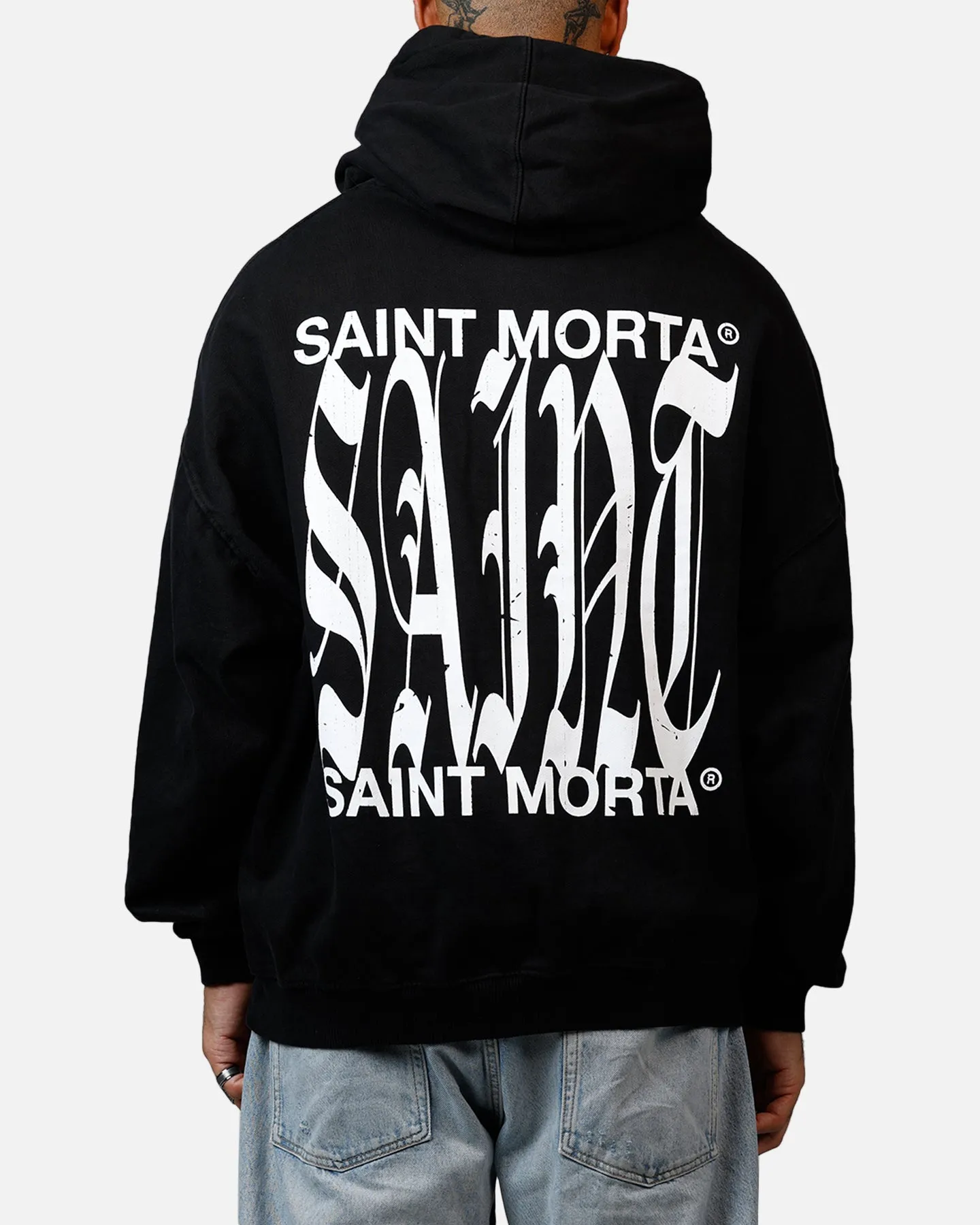 Saint Morta Ye Old Boxy Hoodie Black sold by Culture Kings