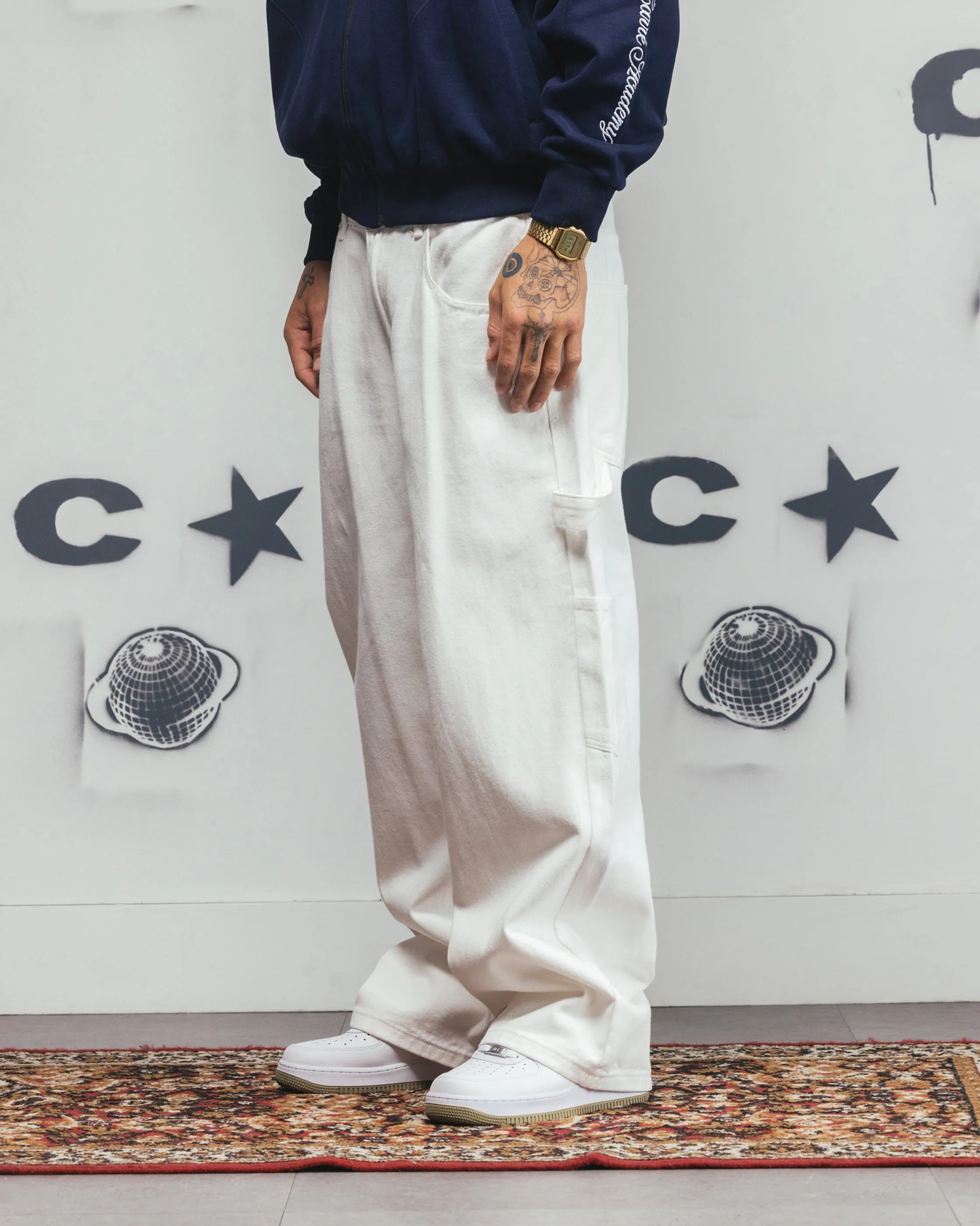 Carre Baggy Carpenter Jeans Off White sold by Culture Kings product image thumbnail 5