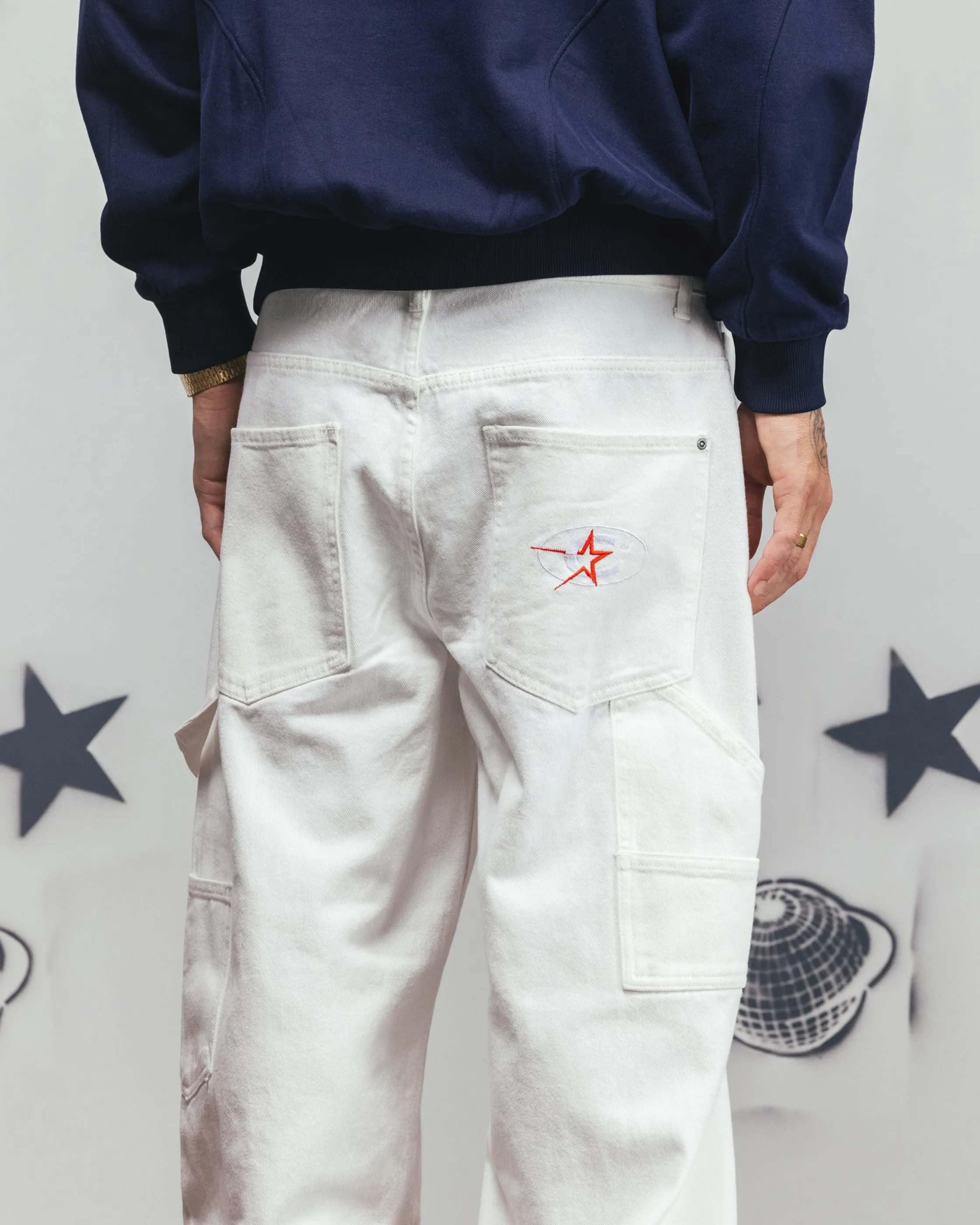 Carre Baggy Carpenter Jeans Off White sold by Culture Kings product image thumbnail 3