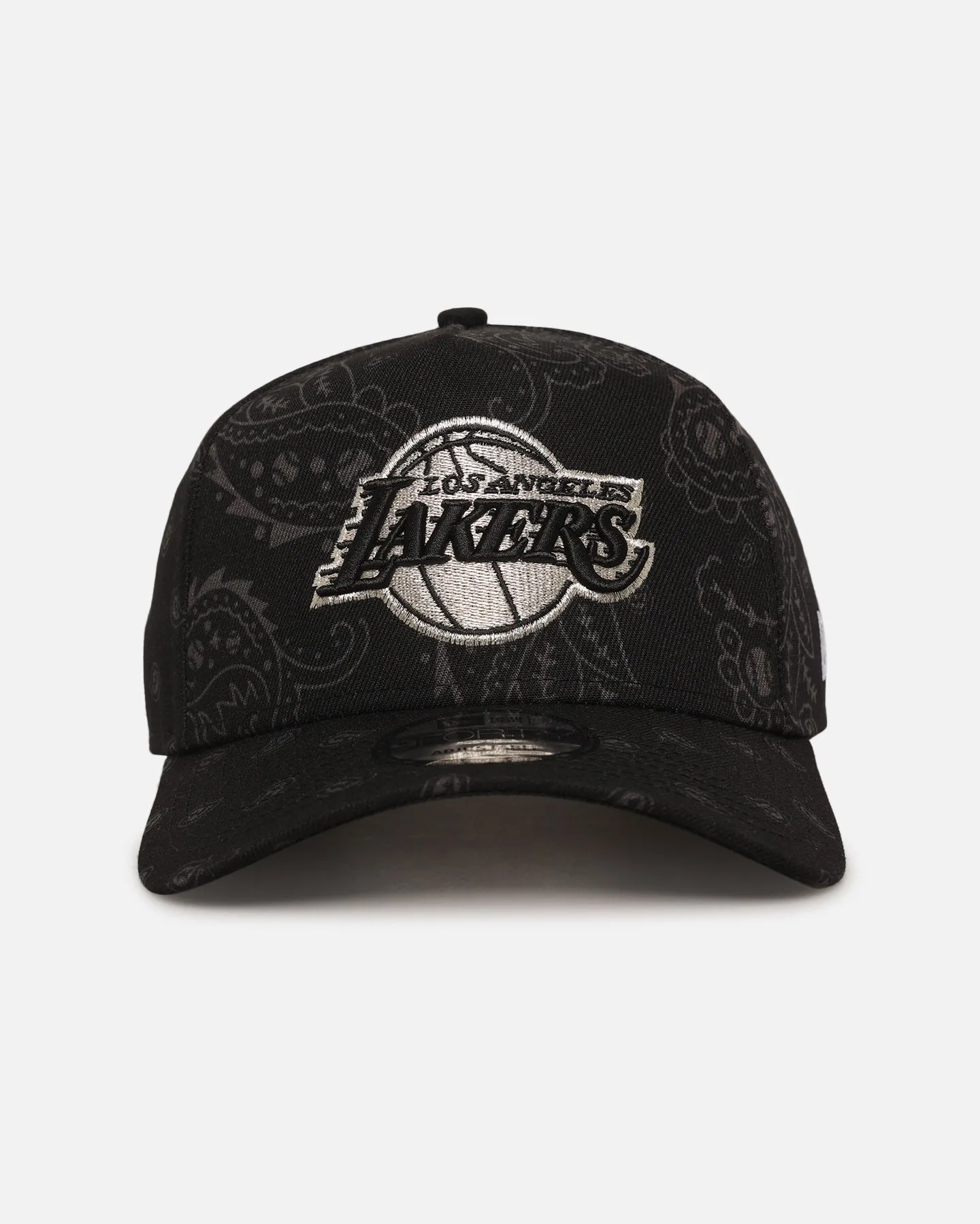 New Era Los Angeles Lakers 'Tonal Paisley' 9FORTY A-Frame Snapback Black sold by Culture Kings