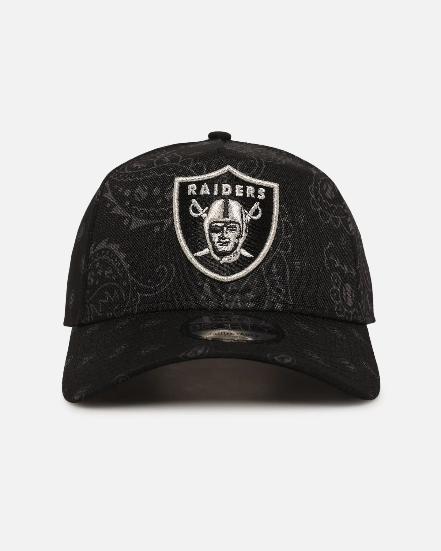 New Era Las Vegas Raiders 'Tonal Paisley' 9FORTY A-Frame Snapback Black sold by Culture Kings