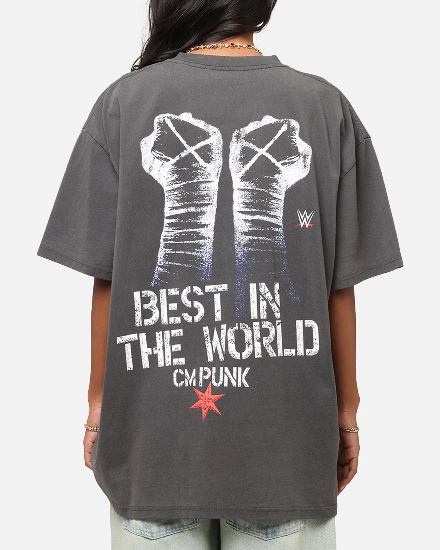 Culture Kings X WWE CM Punk Heavyweight T-Shirt Black Wash sold by Culture Kings product image thumbnail 2