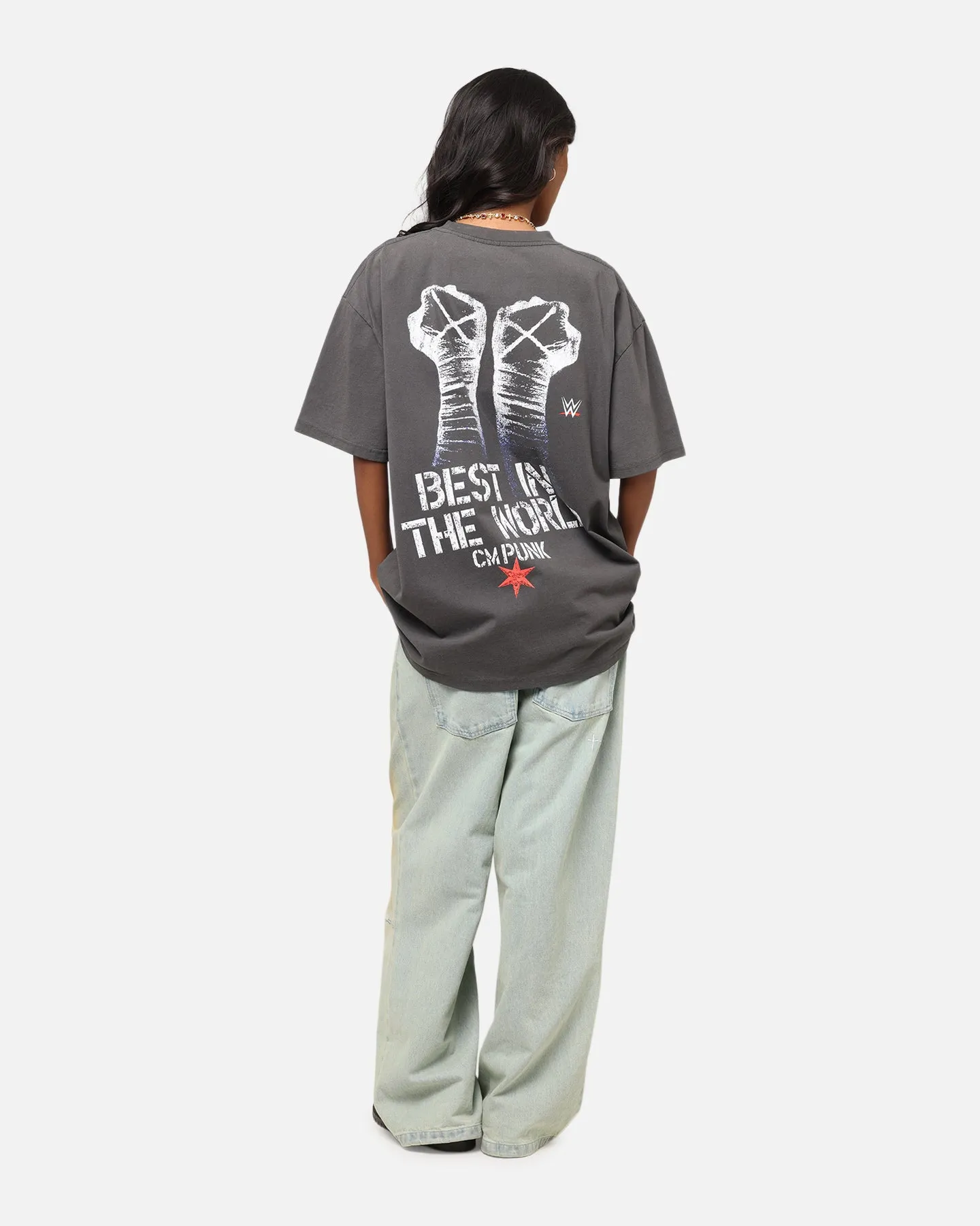 Culture Kings X WWE CM Punk Heavyweight T-Shirt Black Wash sold by Culture Kings product image thumbnail 4