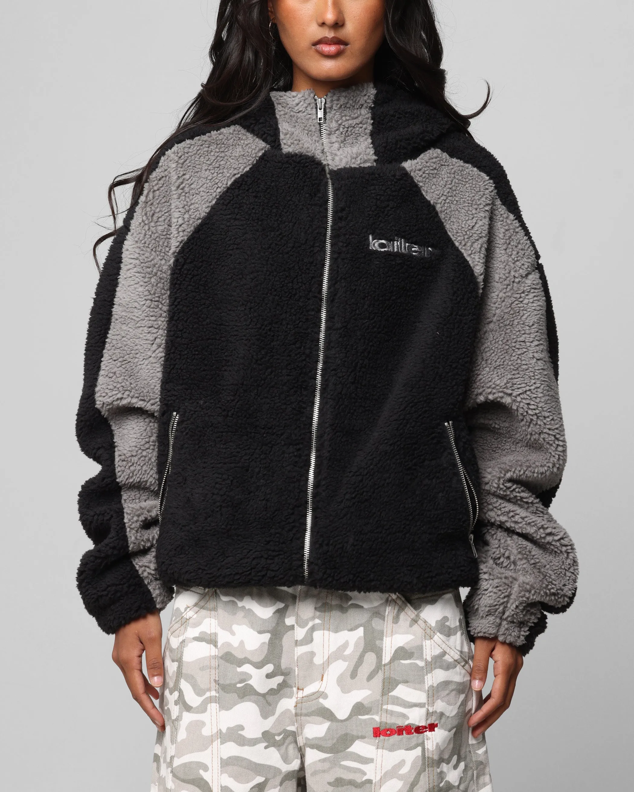 Loiter Speedway Fleece Jacket Black/Grey sold by Culture Kings product image thumbnail 2
