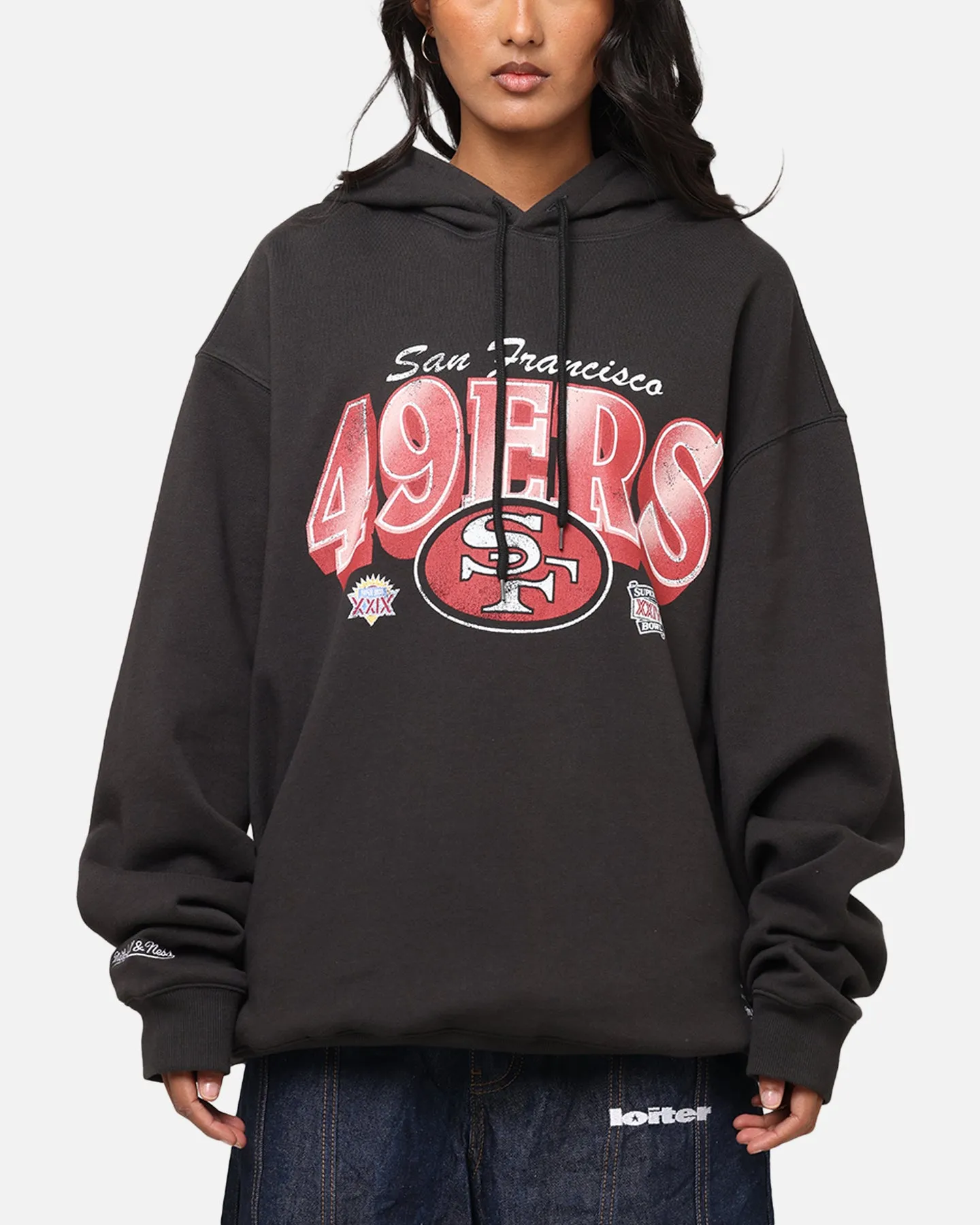 Mitchell & Ness San Francisco 49ers Arch Hoodie Faded Black sold by Culture Kings