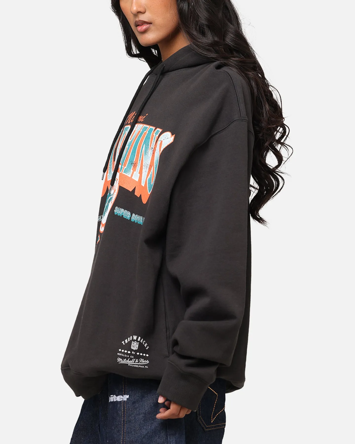 Mitchell & Ness Miami Dolphins Arch Hoodie Faded Black sold by Culture Kings product image thumbnail 5