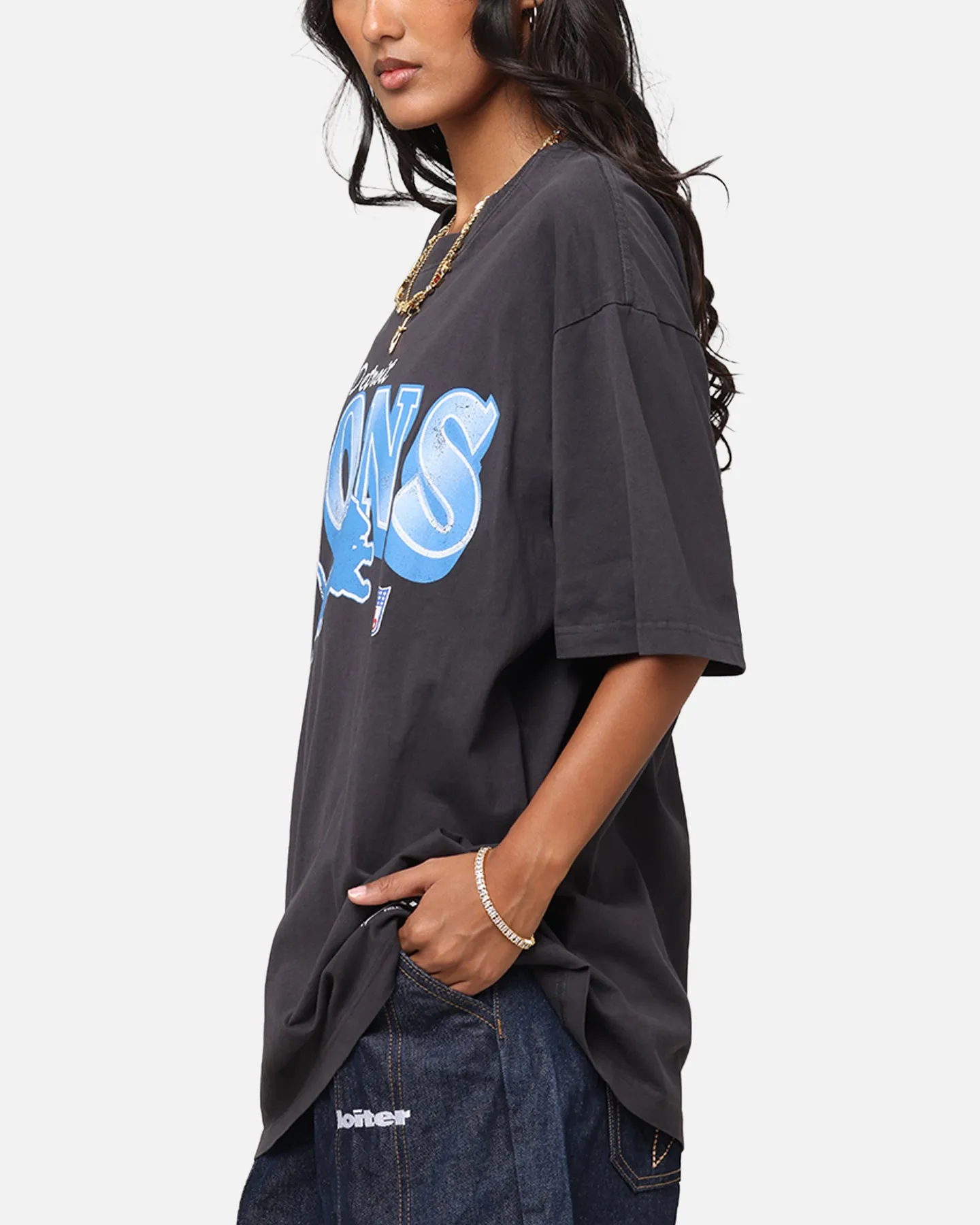 Mitchell & Ness Detroit Lions Arch T-Shirt Faded Black sold by Culture Kings product image thumbnail 5