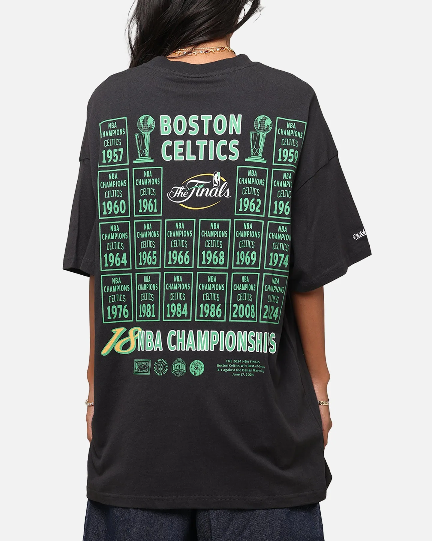 Mitchell & Ness Boston Celtics Champions Report "Champ Pack" T-Shirt Faded Black sold by Culture Kings product image thumbnail 2