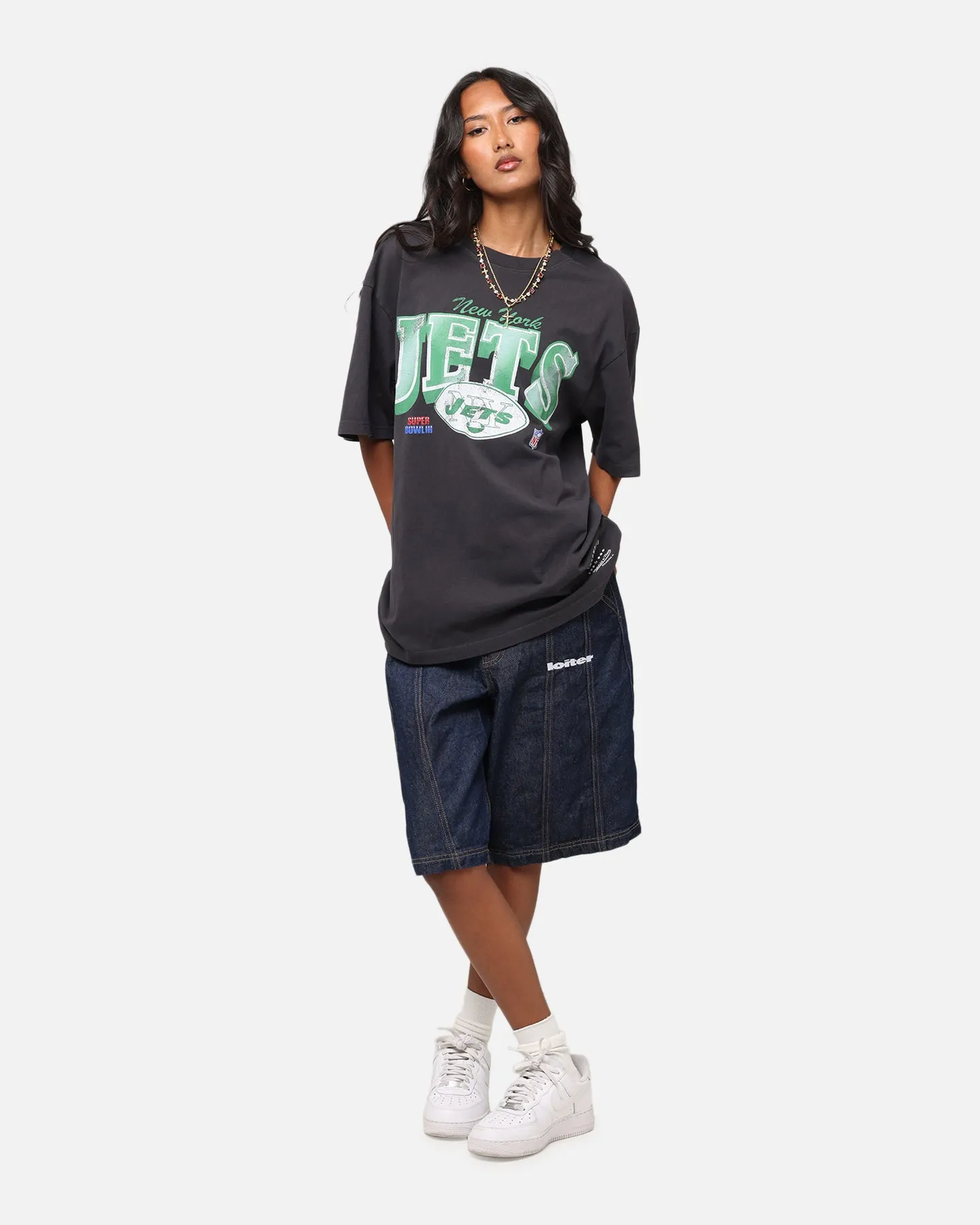 Mitchell & Ness New York Jets Arch T-Shirt Faded Black sold by Culture Kings product image thumbnail 2