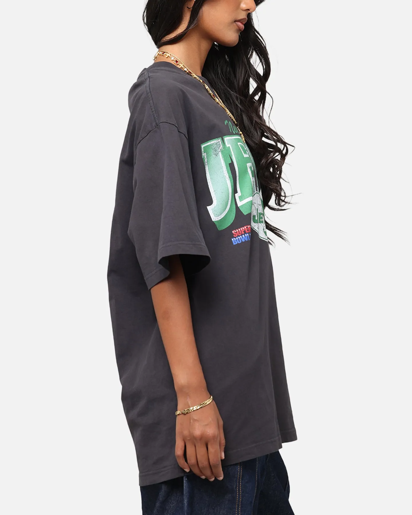 Mitchell & Ness New York Jets Arch T-Shirt Faded Black sold by Culture Kings product image thumbnail 4