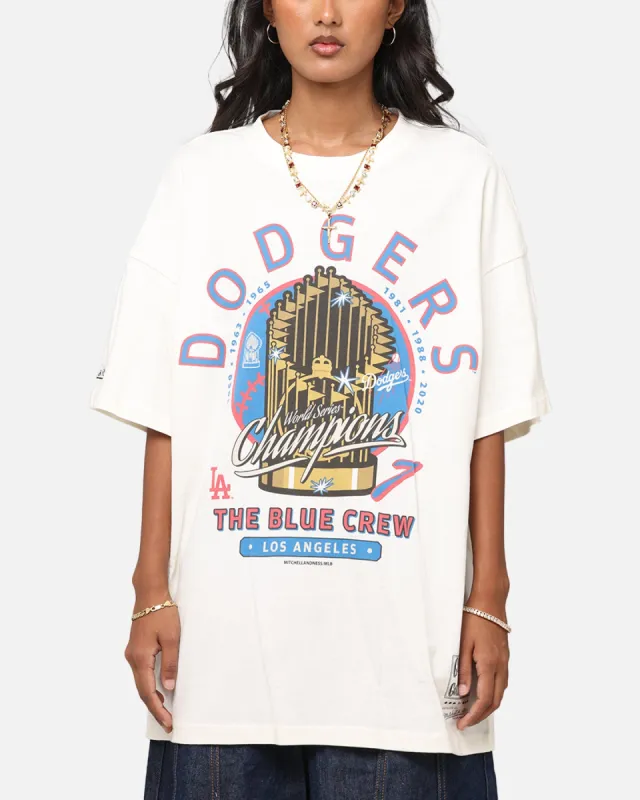 Mitchell & Ness Los Angeles Dodgers Championship Report "Champ Pack" T-Shirt Egret sold by Culture Kings