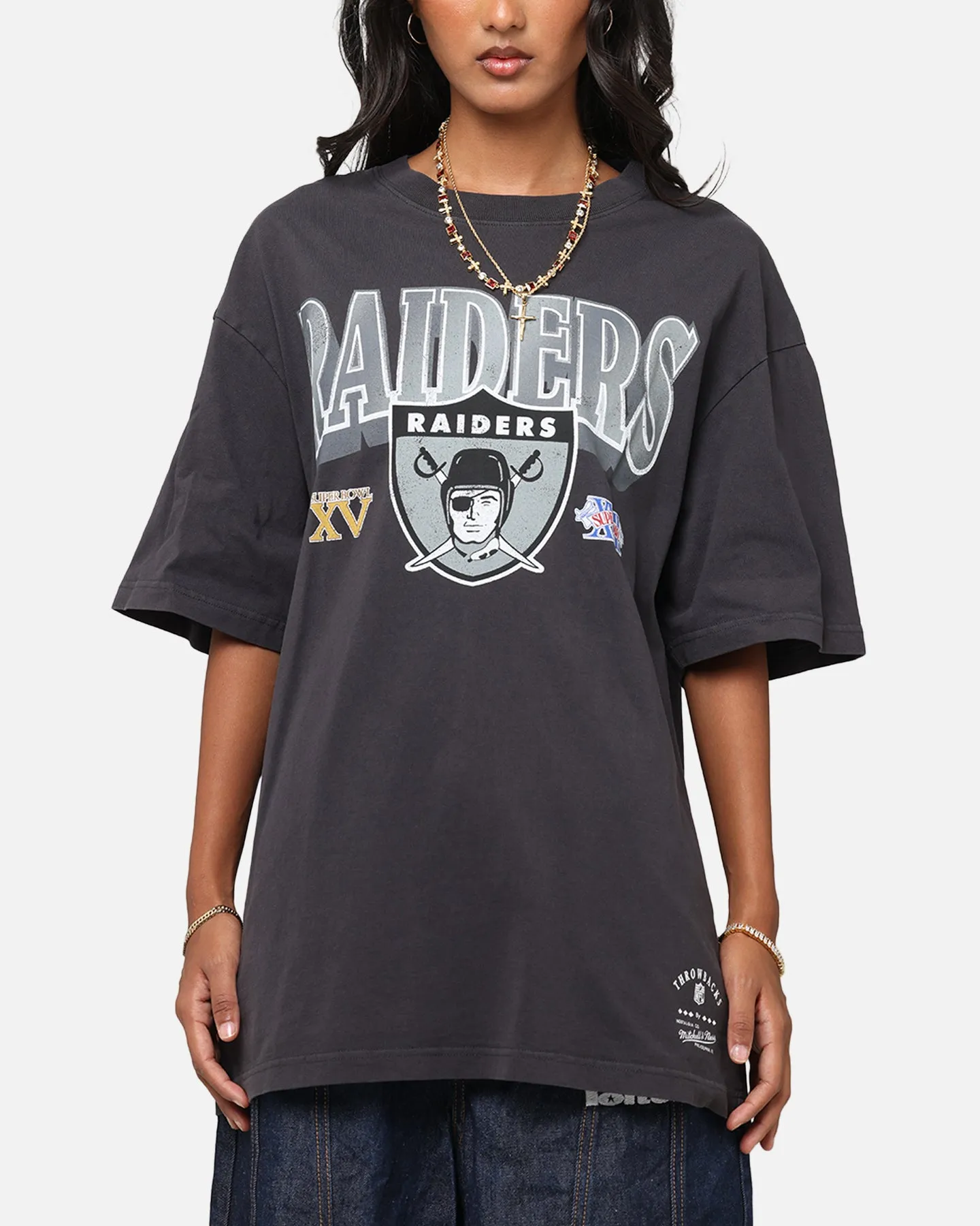 Mitchell & Ness Las Vegas Raiders Arch T-Shirt Faded Black sold by Culture Kings