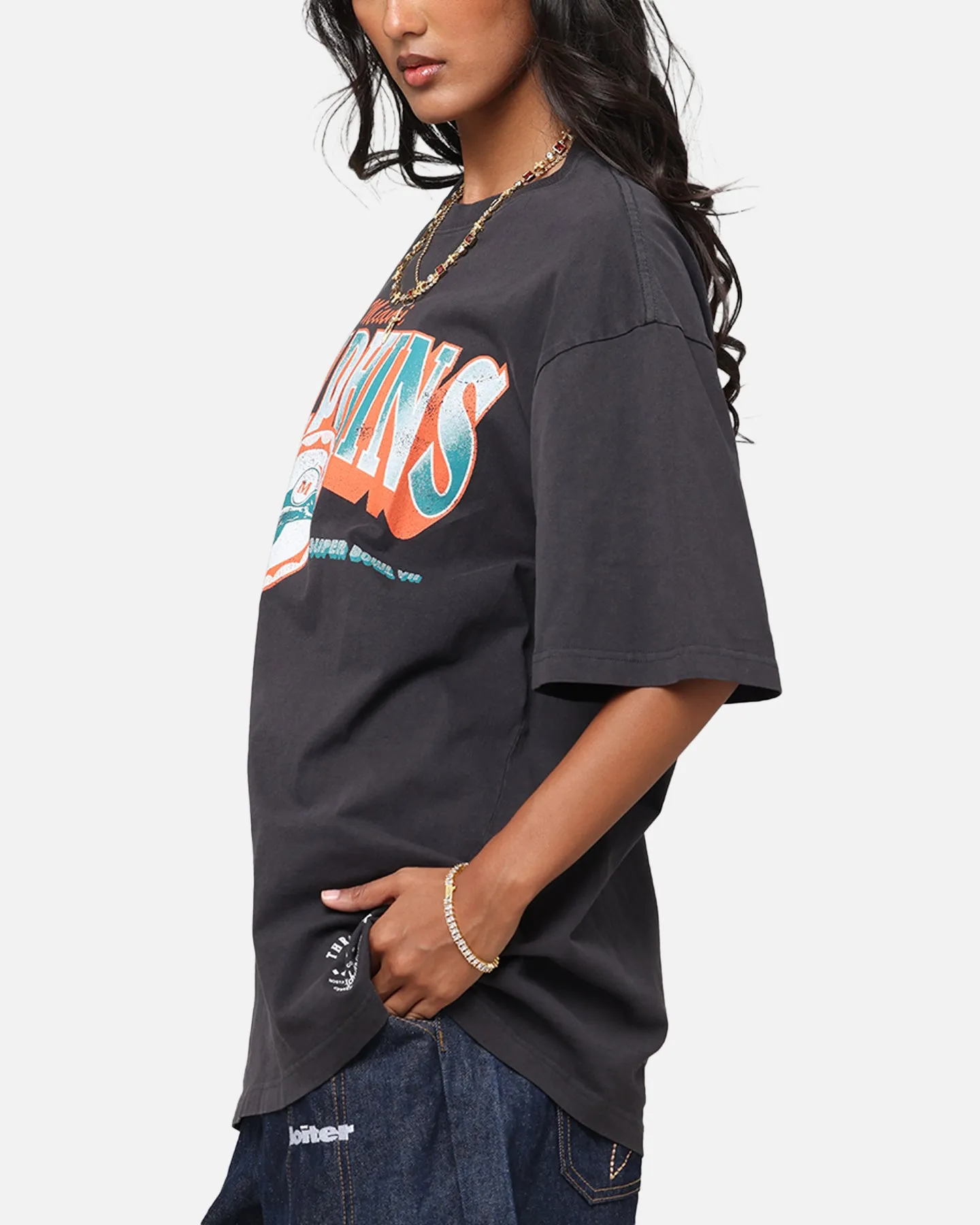 Mitchell & Ness Miami Dolphins Arch T-Shirt Faded Black sold by Culture Kings product image thumbnail 5