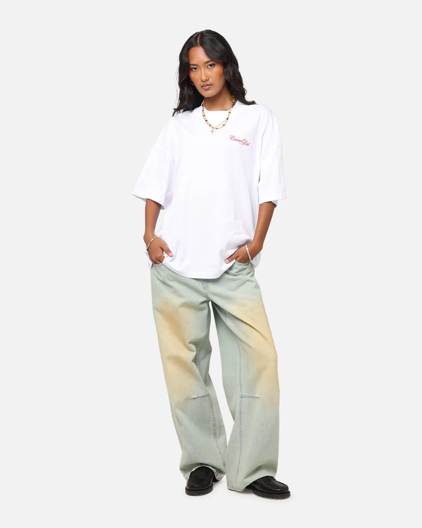 Carre Side Script Oversized T-Shirt White/Red sold by Culture Kings product image thumbnail 4