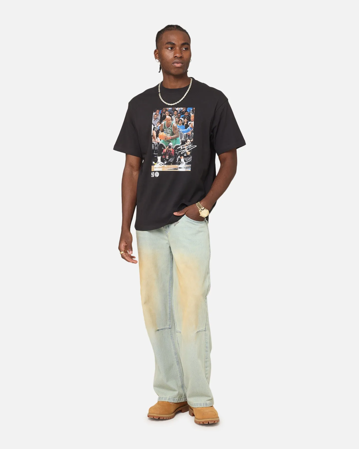 Mitchell & Ness Boston Celtics Shaquille O'Neal Dunk 'Luck of the Irish' T-Shirt Faded Black sold by Culture Kings product image thumbnail 2