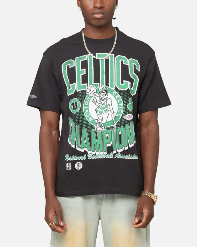 Mitchell & Ness Boston Celtics Champions 'Luck of the Irish' T-Shirt Faded Black sold by Culture Kings