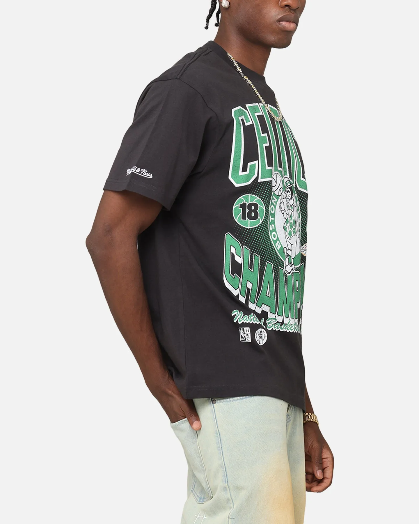 Mitchell & Ness Boston Celtics Champions 'Luck of the Irish' T-Shirt Faded Black sold by Culture Kings product image thumbnail 4