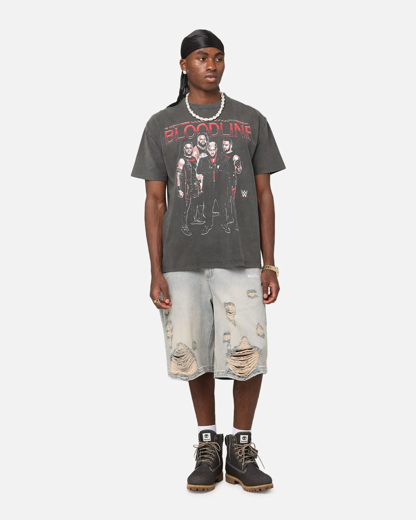 Culture Kings X WWE The Bloodline Heavyweight T-Shirt Black Wash sold by Culture Kings product image thumbnail 3