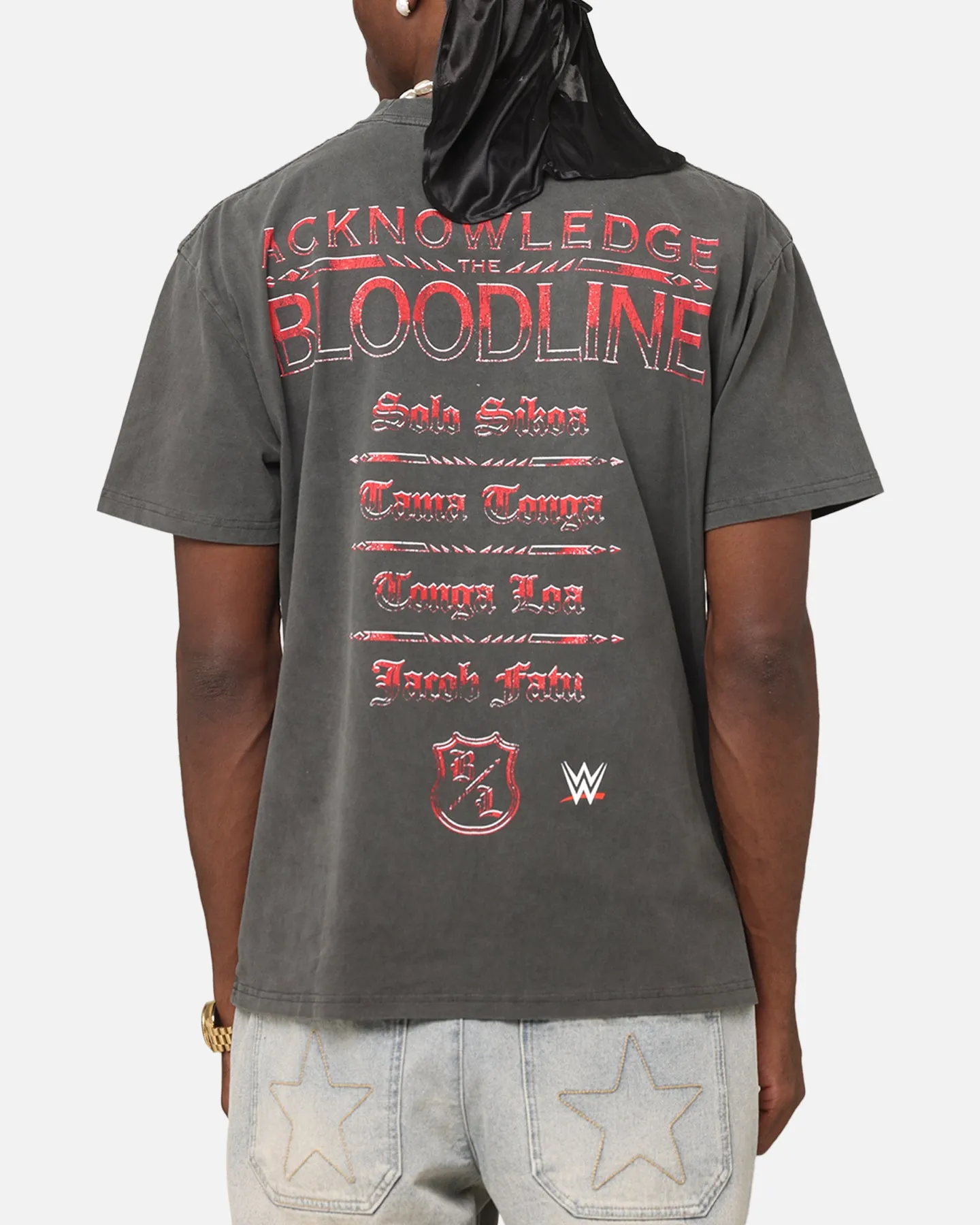 Culture Kings X WWE The Bloodline Heavyweight T-Shirt Black Wash sold by Culture Kings product image thumbnail 2