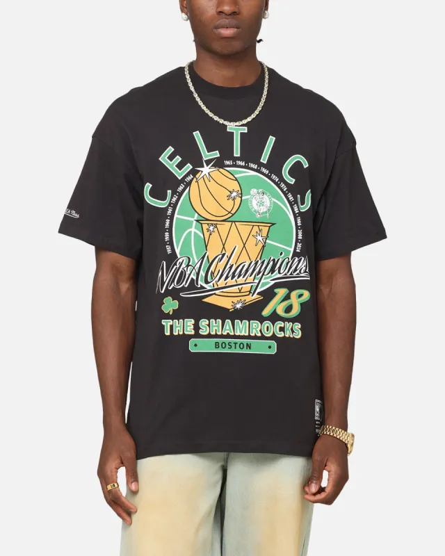 Mitchell & Ness Boston Celtics Champions Report "Champ Pack" T-Shirt Faded Black sold by Culture Kings