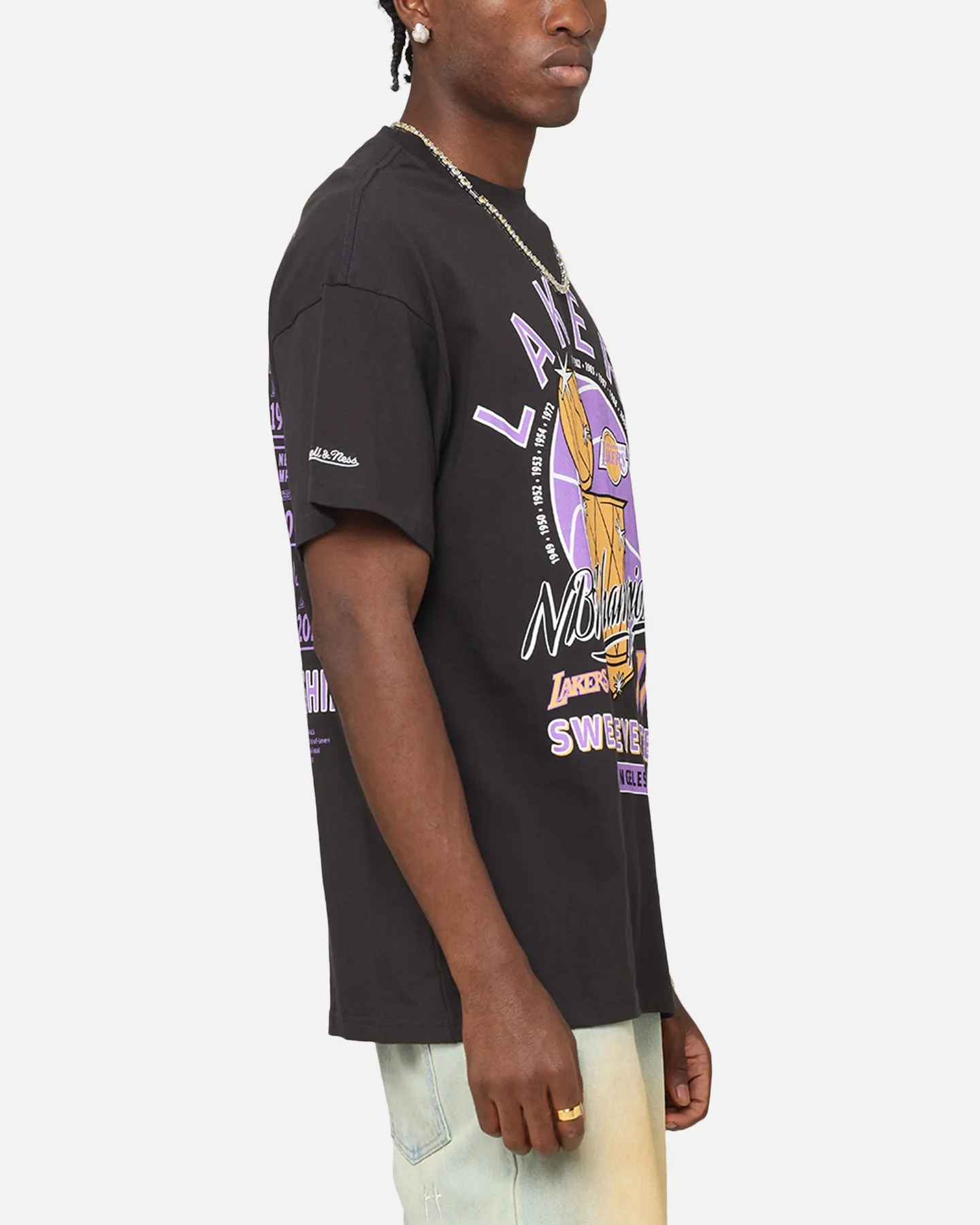 Mitchell & Ness Los Angeles Lakers Champions Report "Champ Pack" T-Shirt Faded Black sold by Culture Kings product image thumbnail 5
