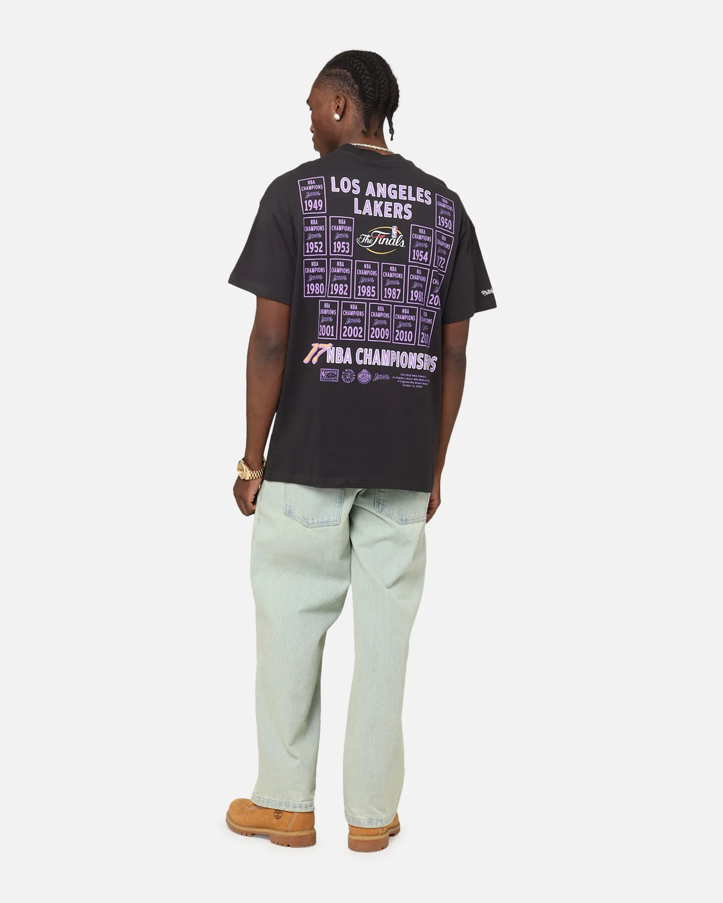 Mitchell & Ness Los Angeles Lakers Champions Report "Champ Pack" T-Shirt Faded Black sold by Culture Kings product image thumbnail 4