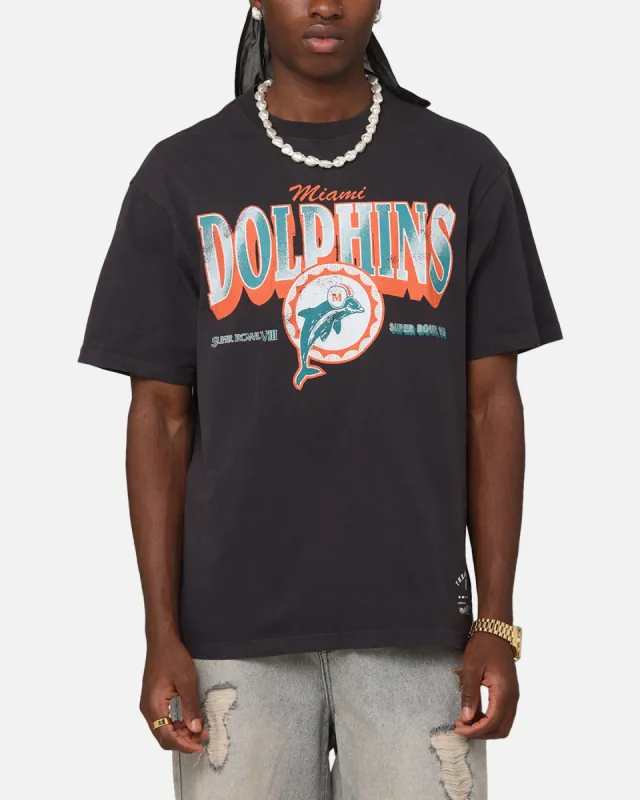 Mitchell & Ness Miami Dolphins Arch T-Shirt Faded Black sold by Culture Kings
