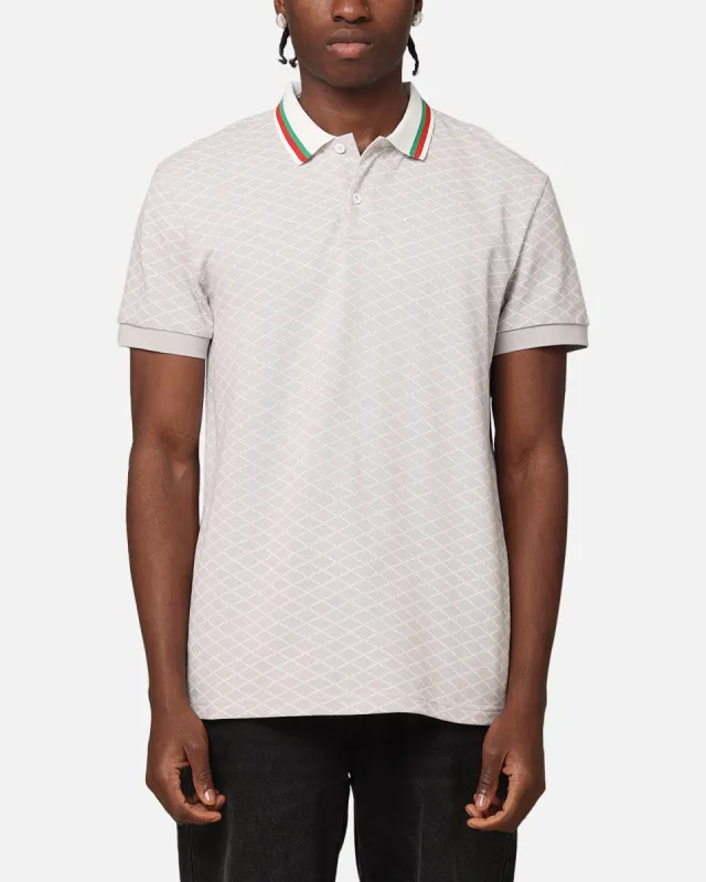 XXIII Printed Polo Shirt Light Grey sold by Culture Kings