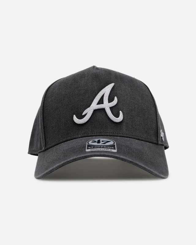 47 Brand Atlanta Braves 'Washed Black' Offside DT Snapback Washed Black sold by Culture Kings
