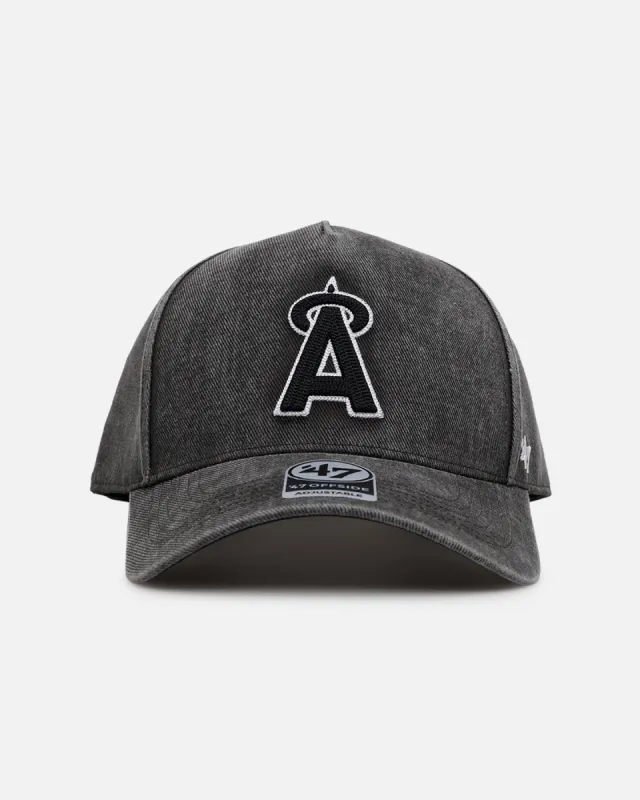 47 Brand Los Angeles Angels 'Washed Black' Offside DT Snapback Washed Black sold by Culture Kings