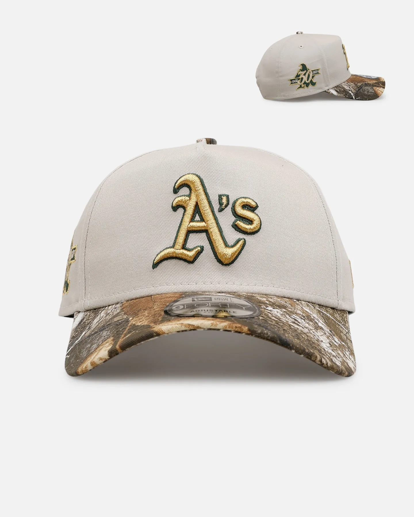 New Era Oakland Athletics 'Stone Realtree' 9FORTY A-Frame Snapback Stone sold by Culture Kings