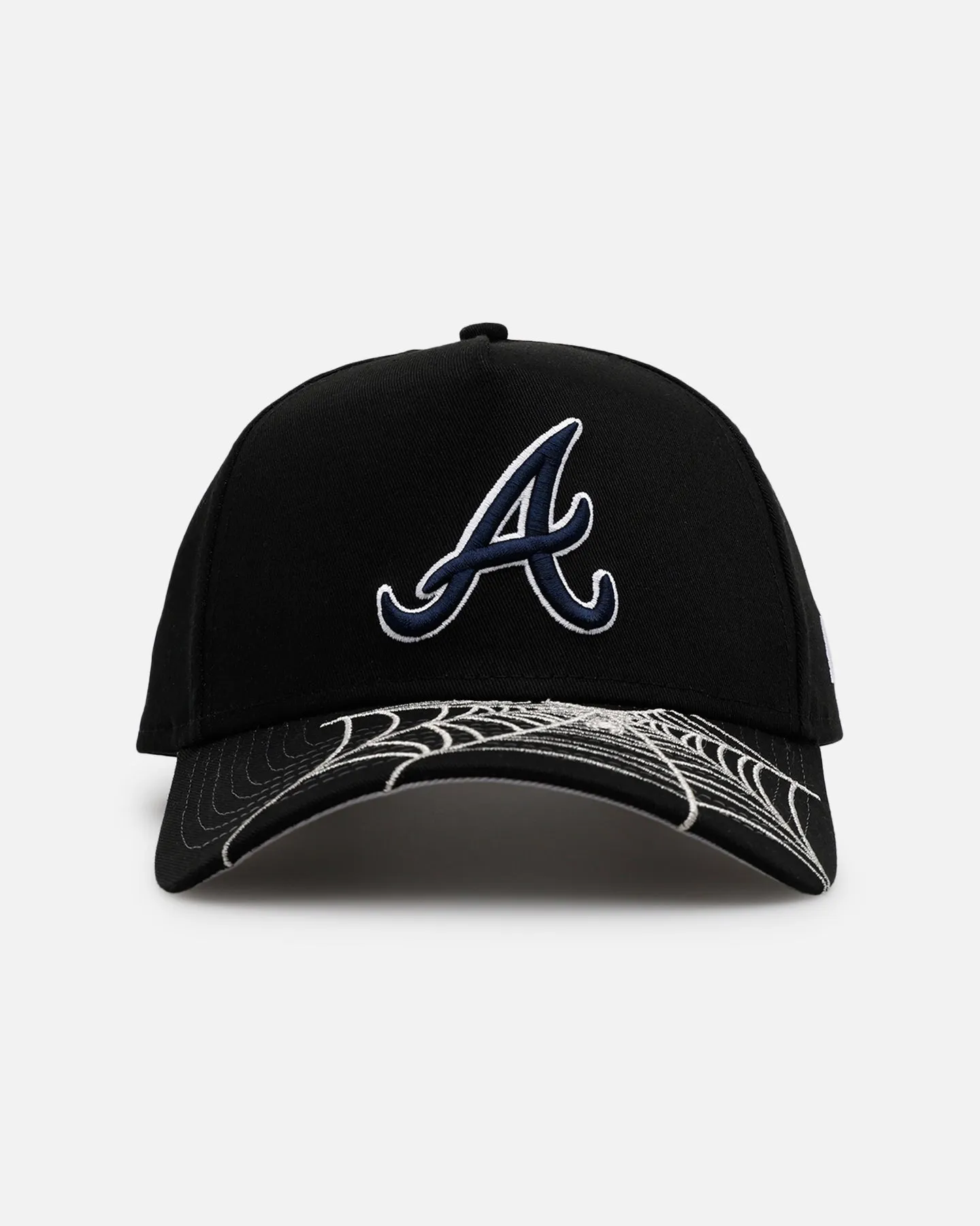 New Era Atlanta Braves 'Spider Web Visor' 9FORTY A-Frame Snapback Black sold by Culture Kings